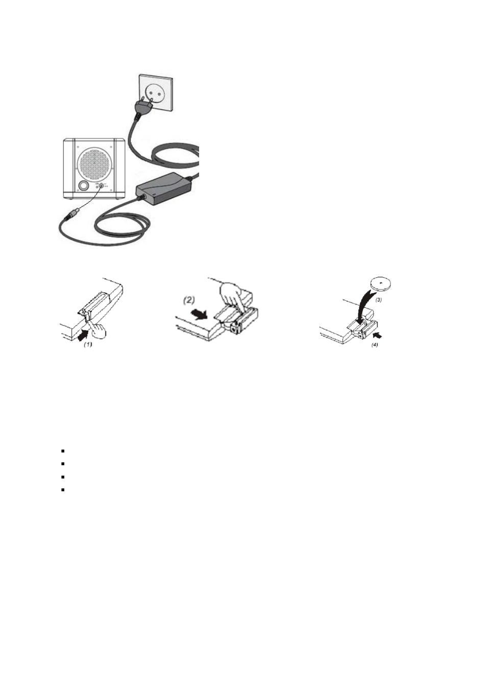 Connecting to a power source, Battery maintenance, Establish a bluetooth® connection | Lenco BT-4304 User Manual | Page 6 / 14