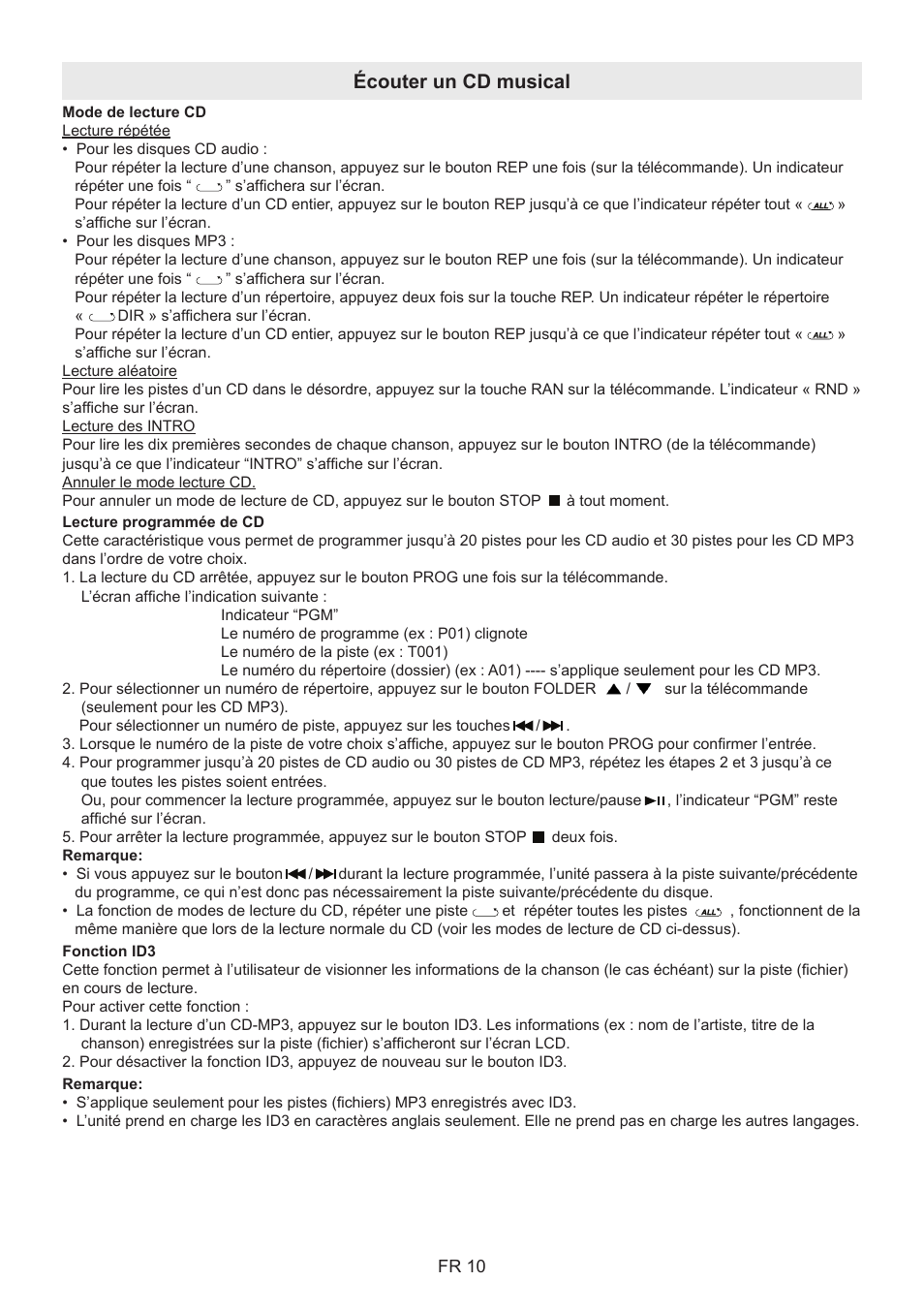 Écouter un cd musical | Lenco BT-9000 User Manual | Page 38 / 71