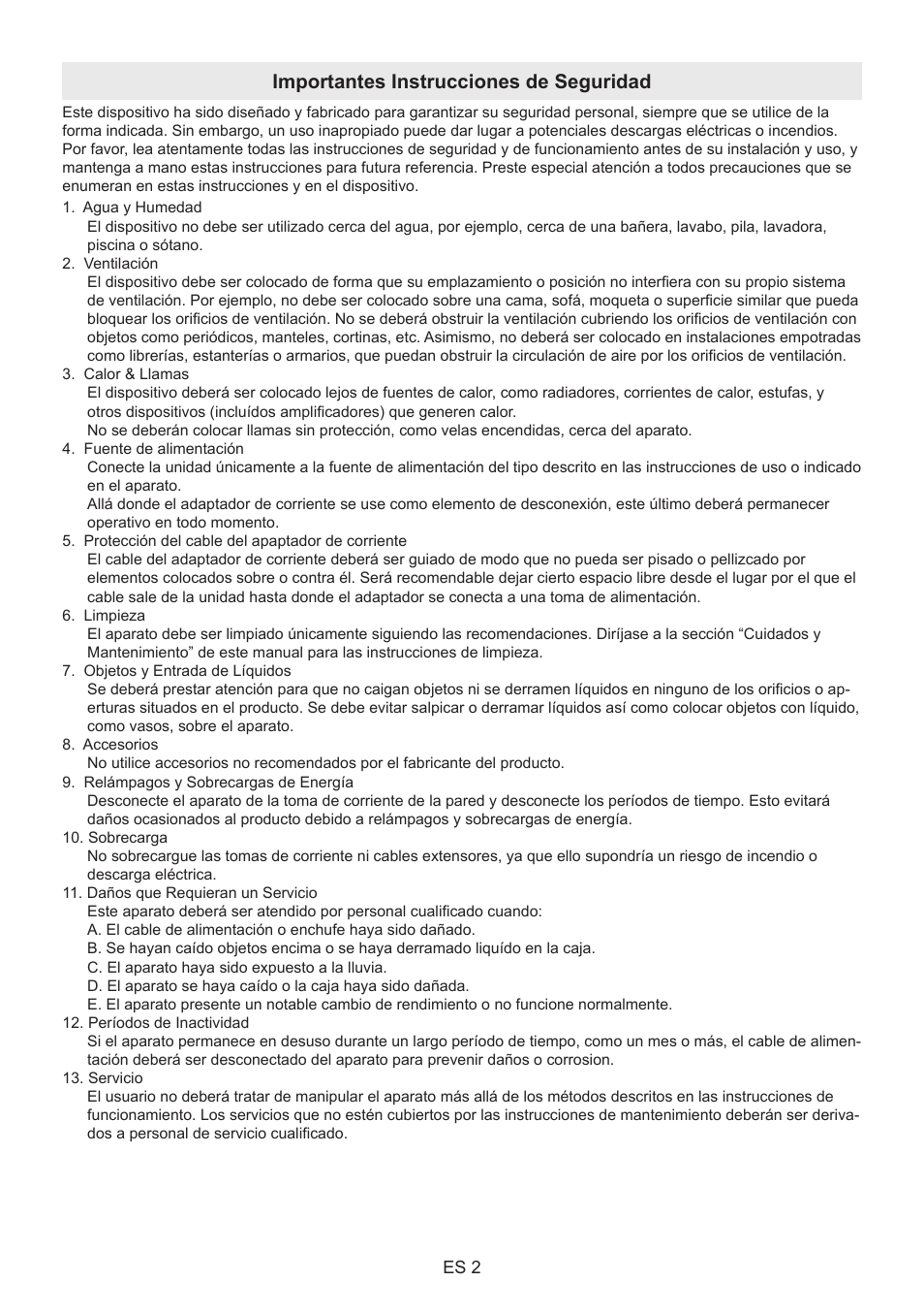 Importantes instrucciones de seguridad | Lenco BT-9000 User Manual | Page 58 / 71
