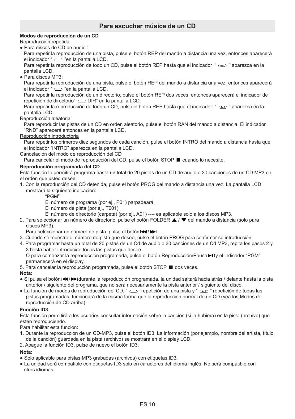 Para escuchar música de un cd | Lenco BT-9000 User Manual | Page 66 / 71