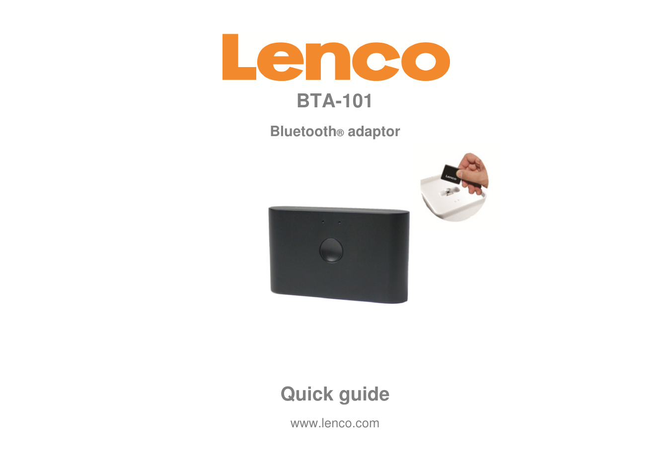 Lenco BTA-101 User Manual | 9 pages