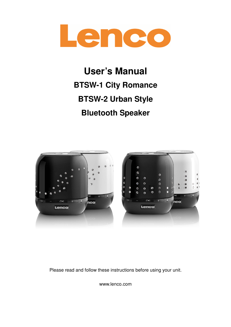 Lenco BTSW-1 User Manual | 10 pages