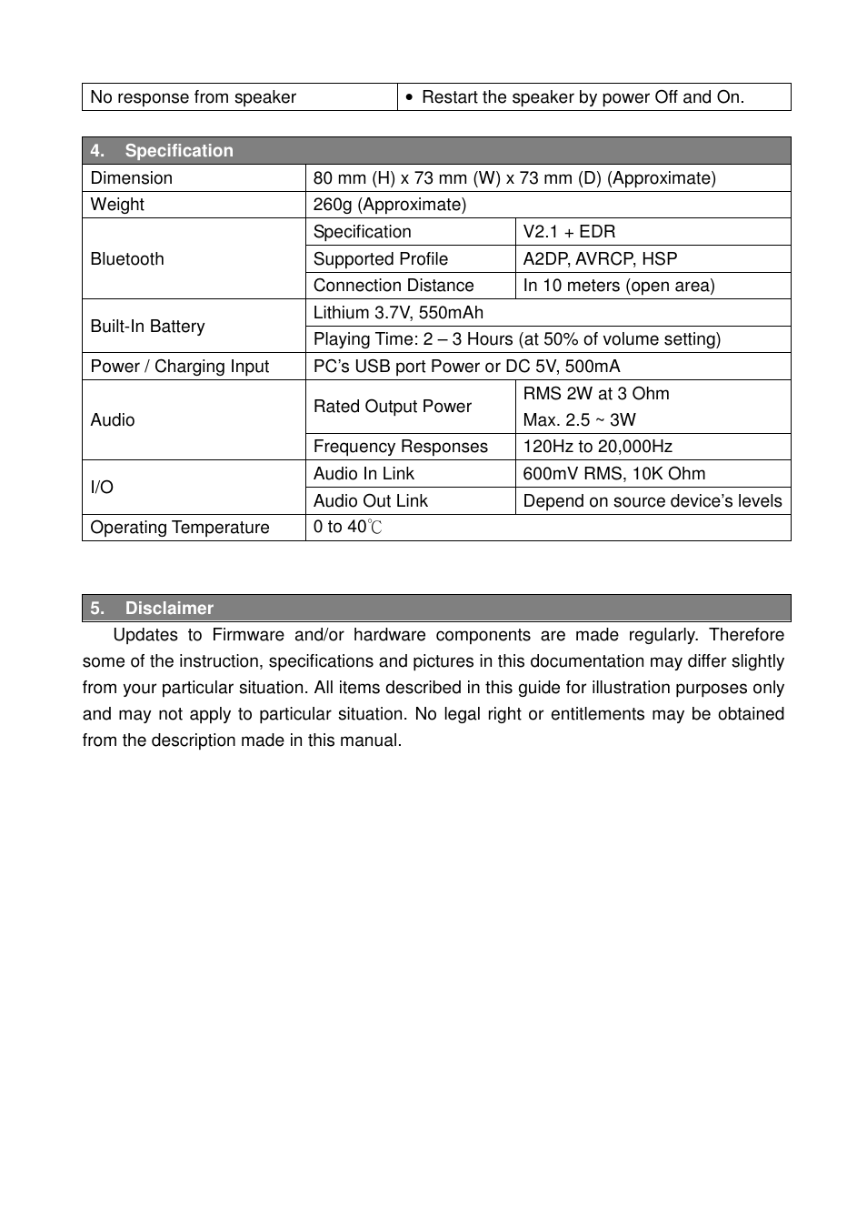 Lenco BTSW-1 User Manual | Page 8 / 10