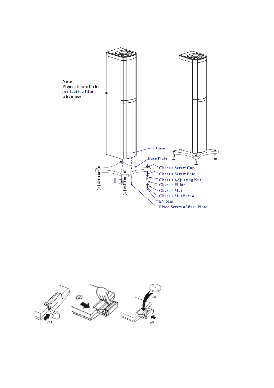 Mounting the base, Getting started, Where to install | Placing the batteries | Lenco BTT-1 User Manual | Page 4 / 16