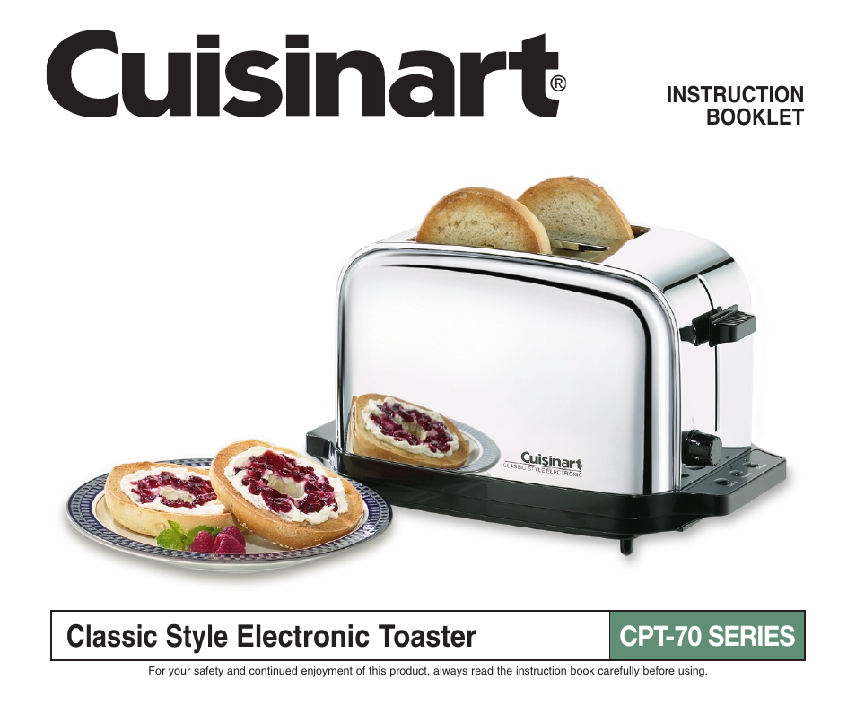 Cuisinart CPT-70 User Manual | 8 pages