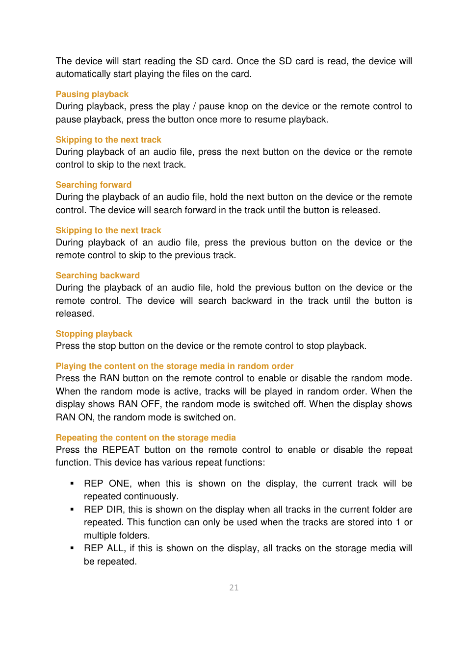 Lenco BTT-2 User Manual | Page 21 / 39
