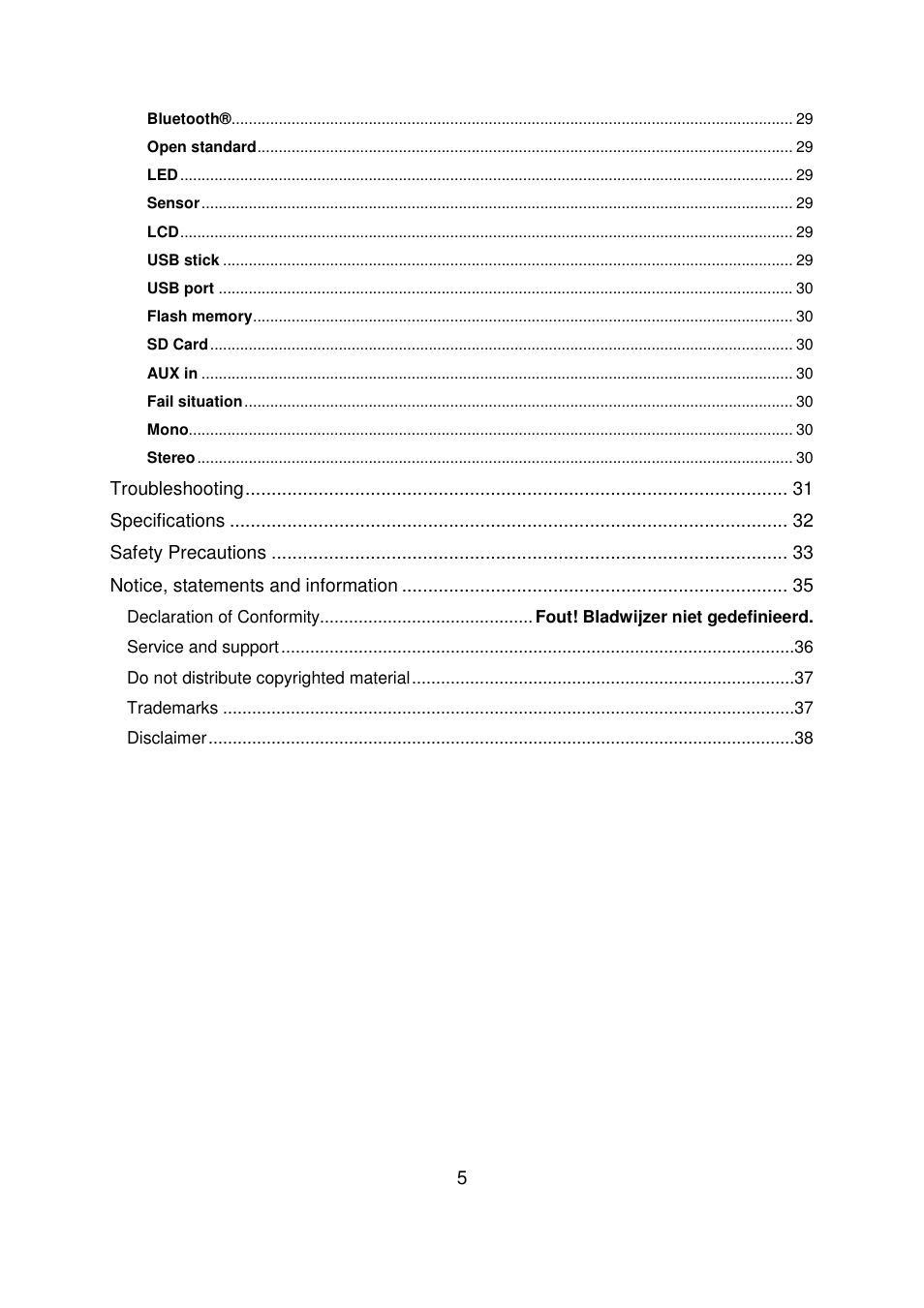 Lenco BTT-2 User Manual | Page 5 / 39