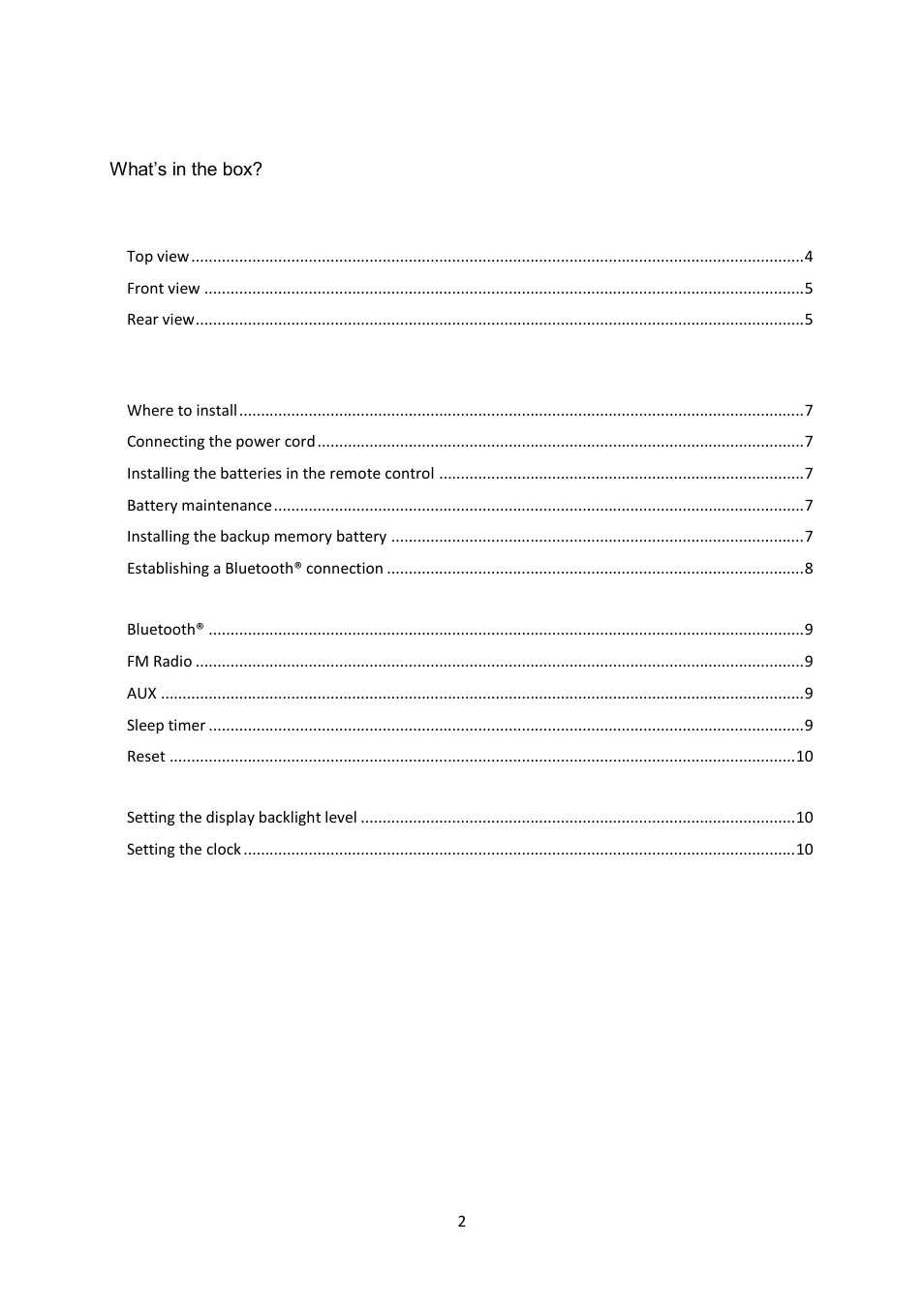 Lenco BTT-6 User Manual | Page 2 / 15