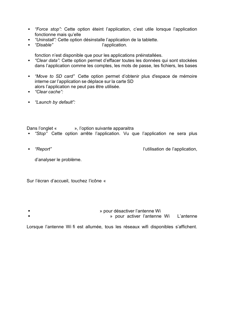 Paramétrage du système, Réseau sans fil | Lenco CARTAB-920 User Manual | Page 115 / 171