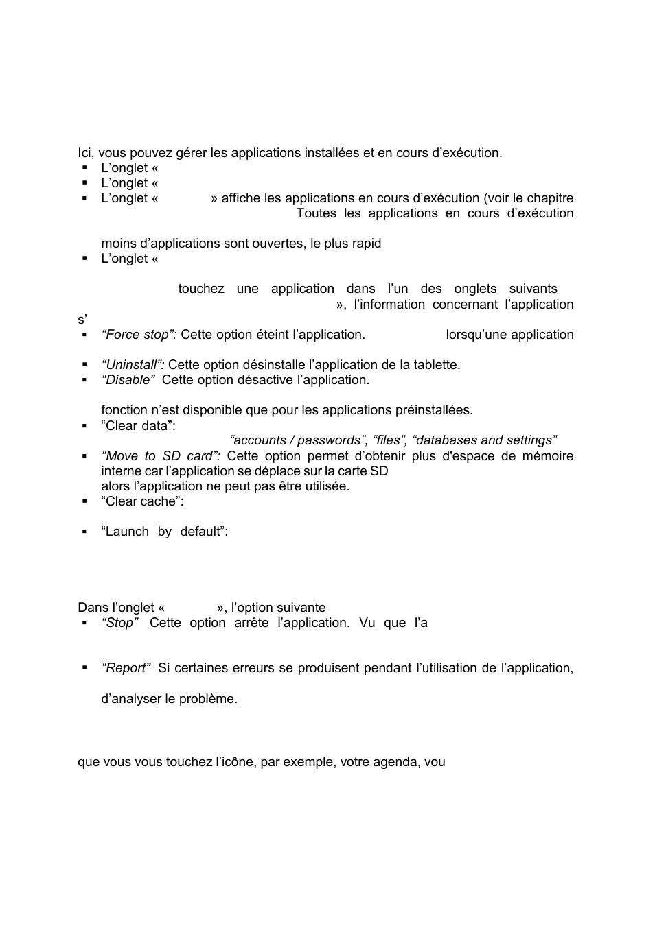Appareil, batterie, Appareil, application, Personnel, comptes et synchronisation | Lenco CARTAB-920 User Manual | Page 118 / 171
