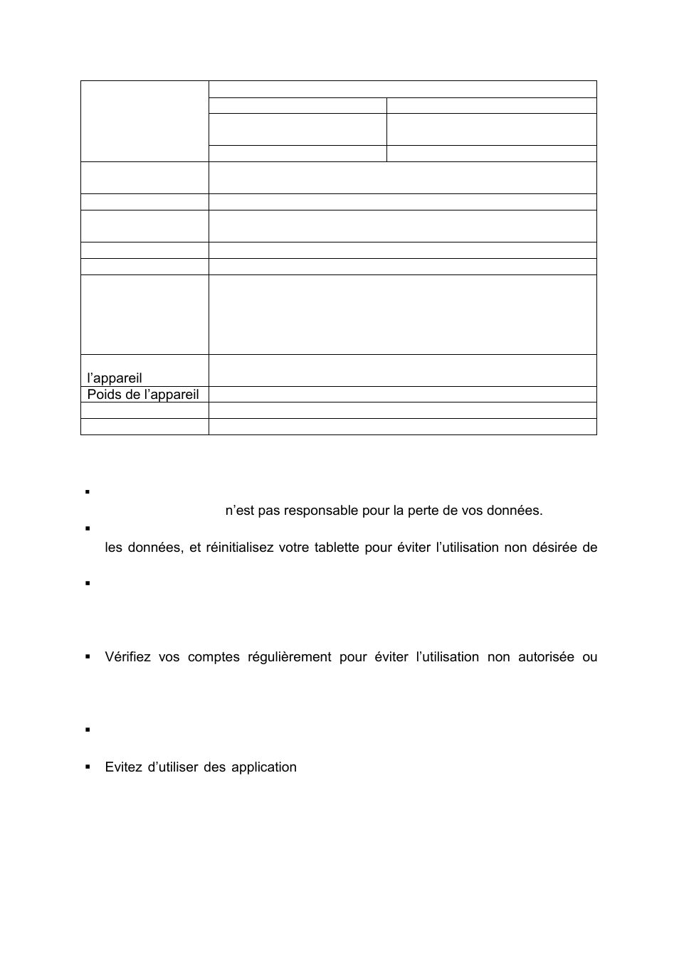 Conservez vos données personnelles et importantes | Lenco CARTAB-920 User Manual | Page 130 / 171