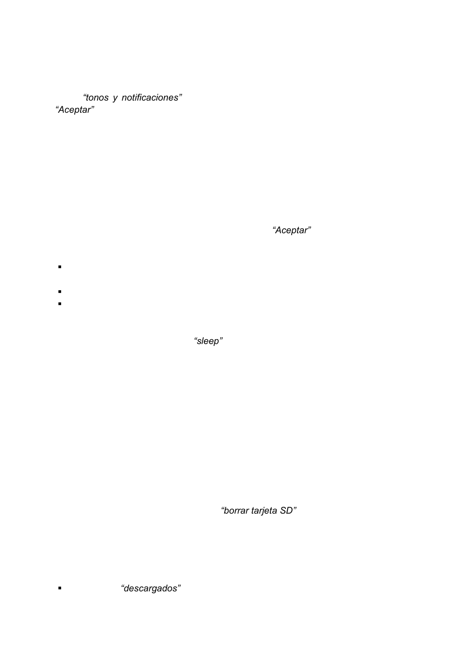 Aparato, display, Aparato, almacenamiento, Aparato, batería | Aparato, apps | Lenco CARTAB-920 User Manual | Page 151 / 171