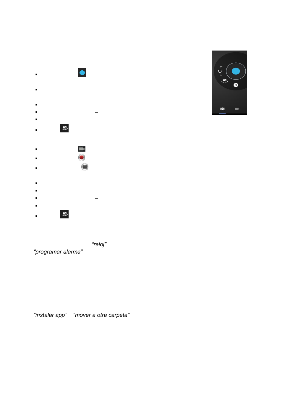 Cámara, Reloj, Documentos to go | Descargas, E-mail | Lenco CARTAB-920 User Manual | Page 157 / 171