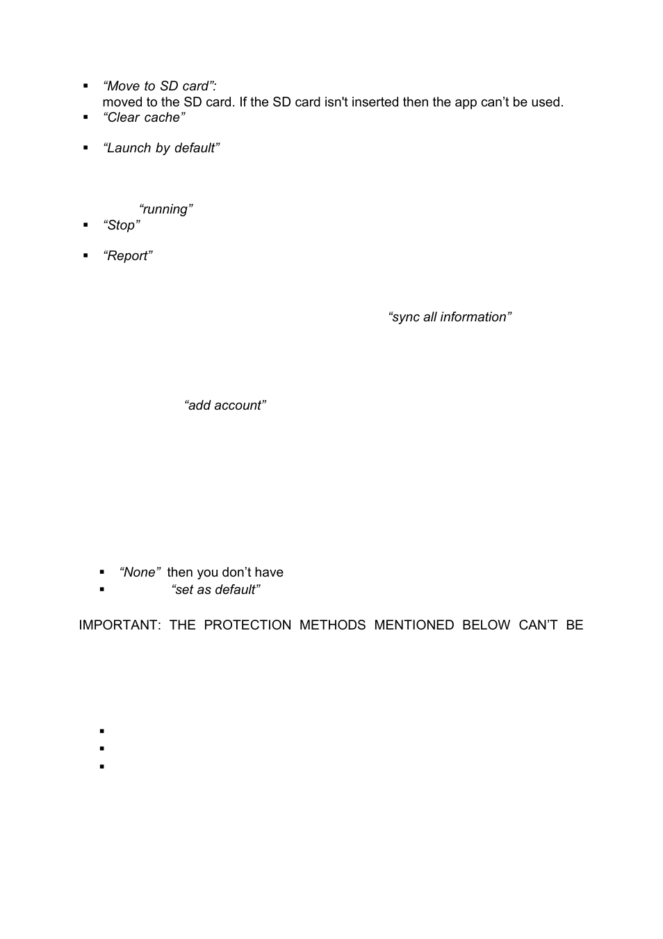 Personal, accounts & sync, Personal, location services, Personal, security | Lenco CARTAB-920 User Manual | Page 17 / 171