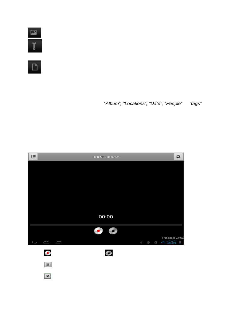 Gallery, Hi-q mp3 recorder | Lenco CARTAB-920 User Manual | Page 23 / 171