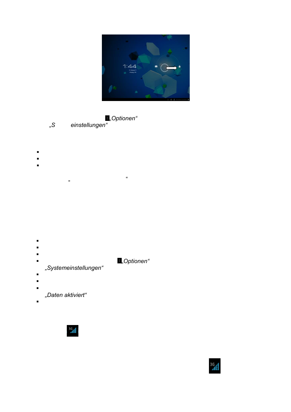 Internetverbindung per wi-fi, Internetverbindung per 3g dongle | Lenco CARTAB-920 User Manual | Page 43 / 171