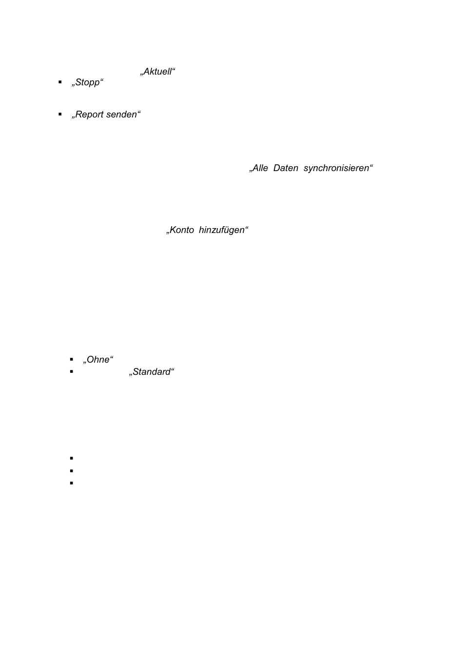 Persönliche einstellungen, konten&sync, Persönliche daten, örtliche dienste, Persönliche einstellungen, sicherheit | Lenco CARTAB-920 User Manual | Page 50 / 171
