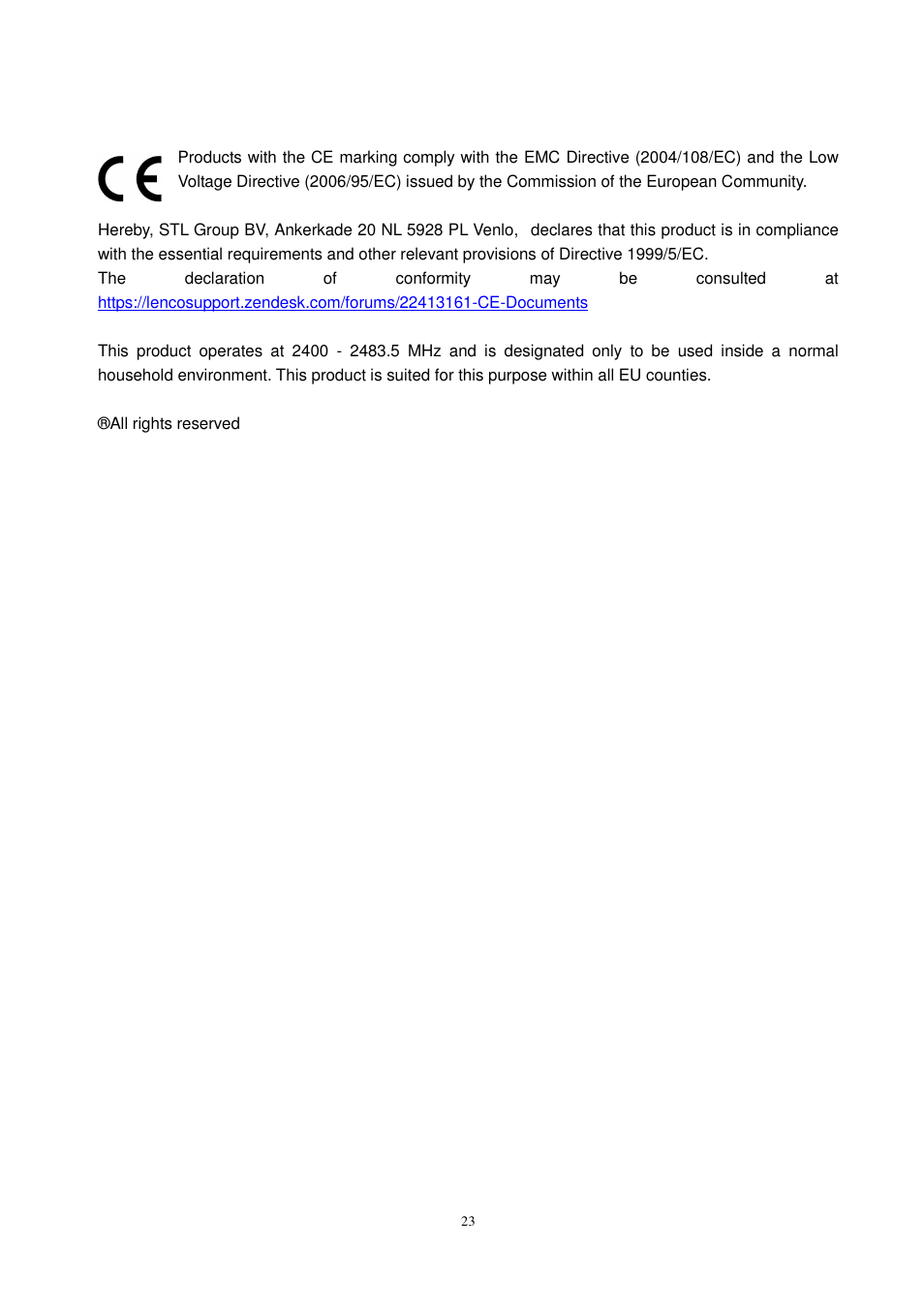 Lenco CARTAB-925 User Manual | Page 23 / 23