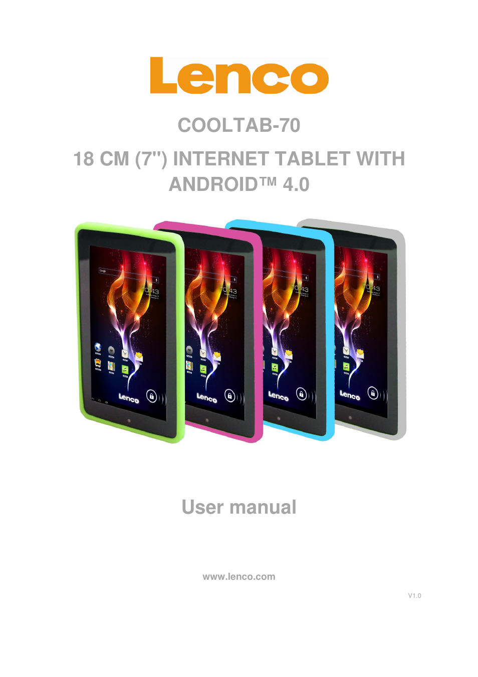 Lenco COOLTAB-70 User Manual | 34 pages