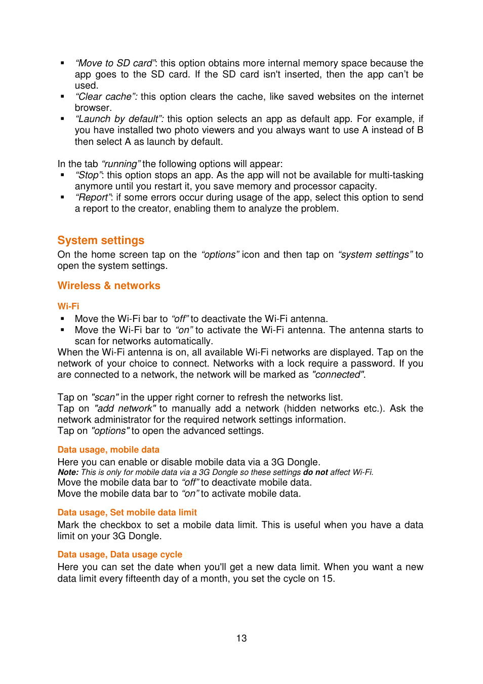 Lenco COOLTAB-70 User Manual | Page 13 / 34