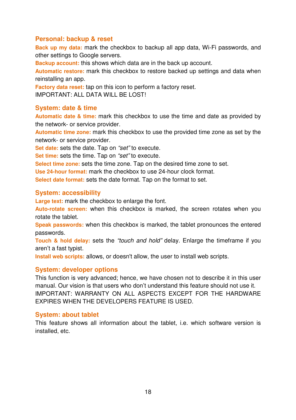 Lenco COOLTAB-70 User Manual | Page 18 / 34
