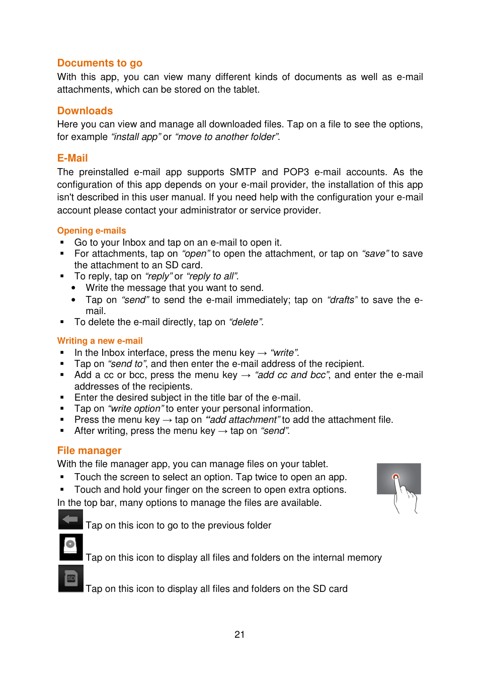 Lenco COOLTAB-70 User Manual | Page 21 / 34