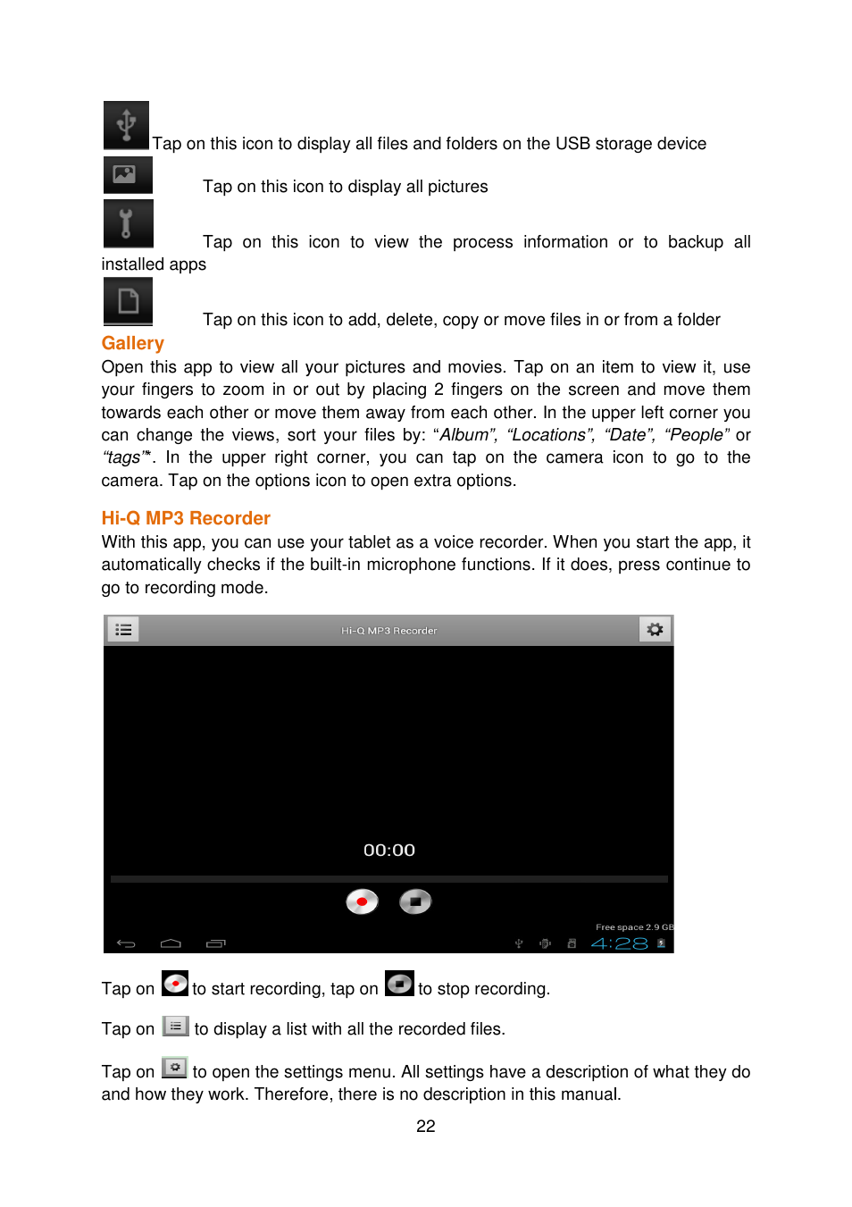 Lenco COOLTAB-70 User Manual | Page 22 / 34