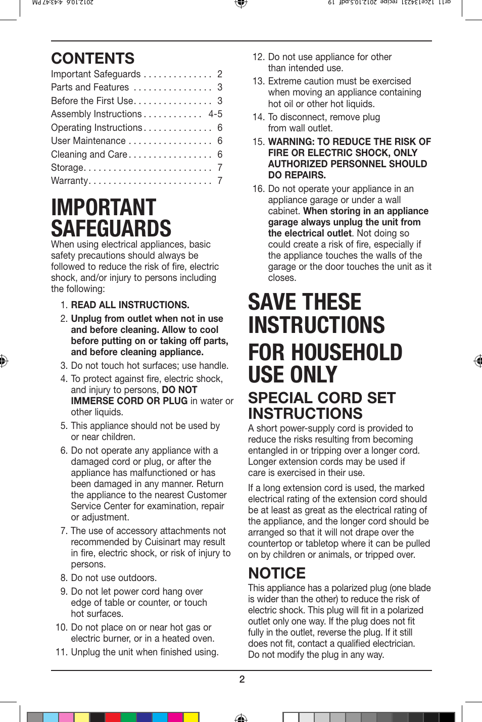 Cuisinart Criddler Grill & Panini Press GR-11 User Manual | Page 2 / 8