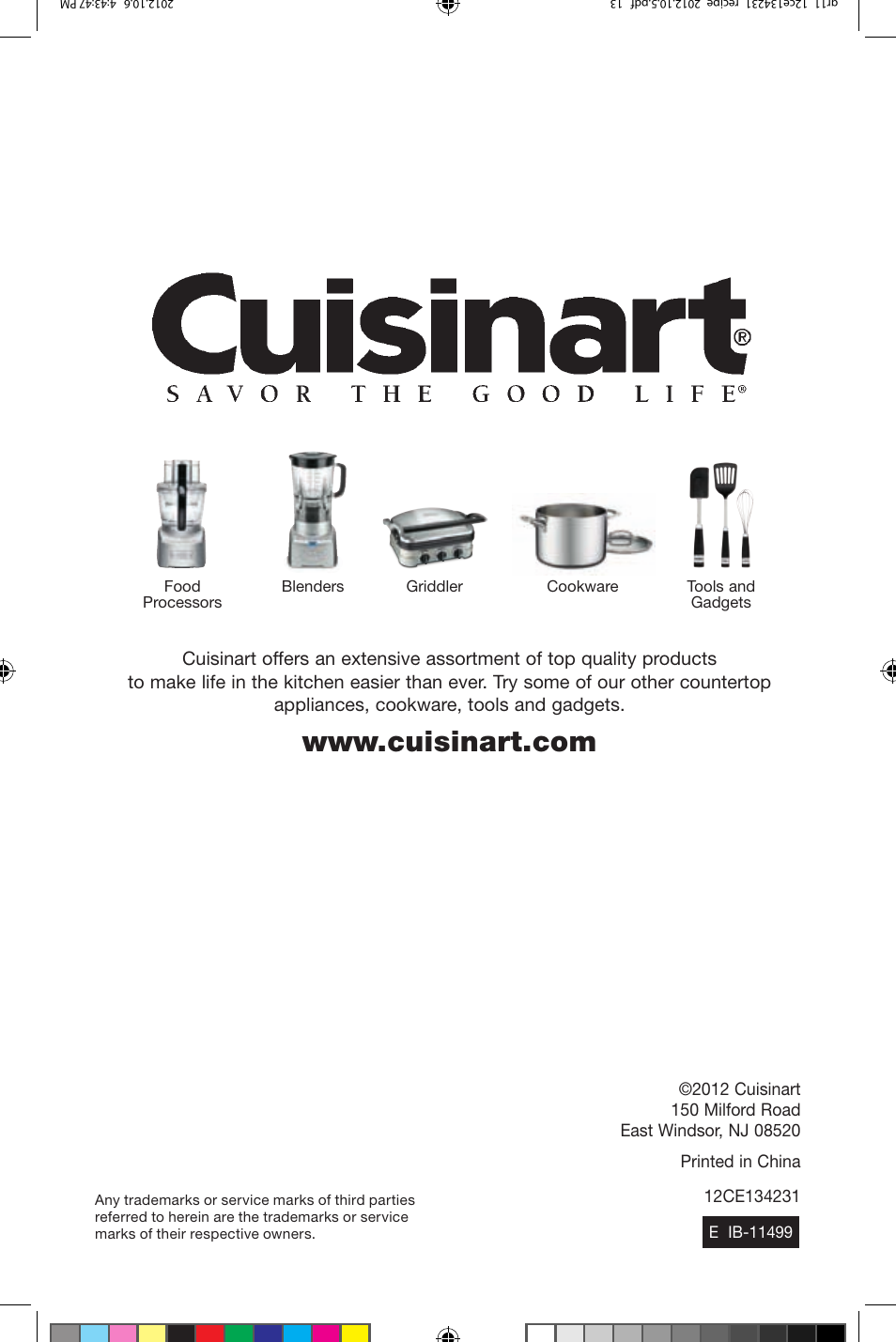 Cuisinart Criddler Grill & Panini Press GR-11 User Manual | Page 8 / 8