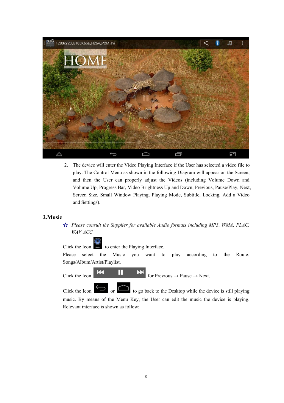 Music | Lenco Cooltab-74 User Manual | Page 8 / 25