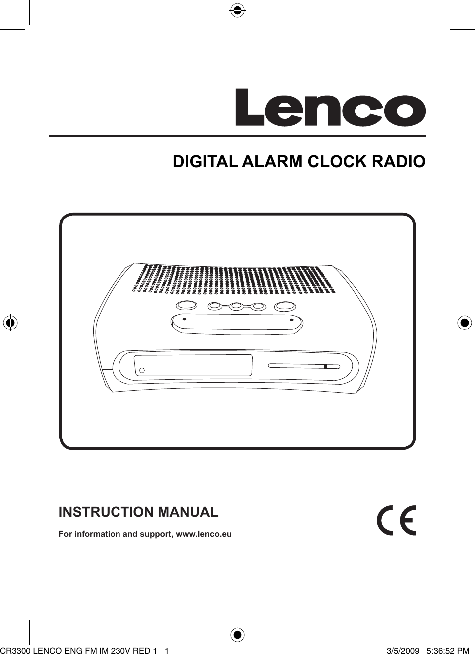 Lenco CR-3300 User Manual | 4 pages