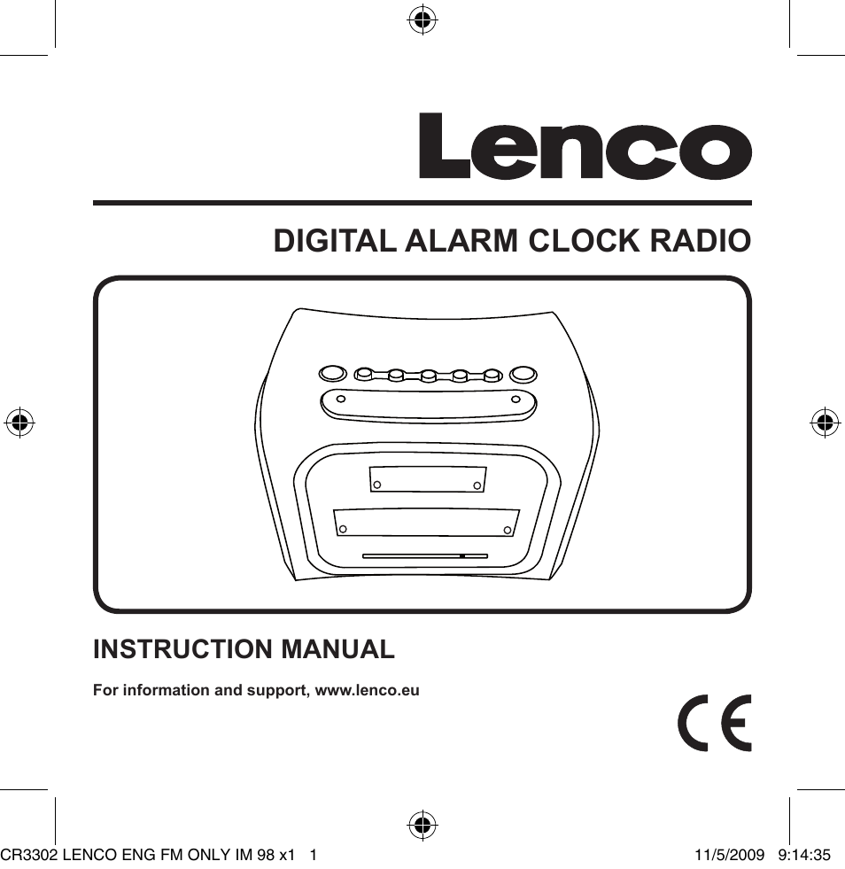 Lenco CR-3302 User Manual | 8 pages