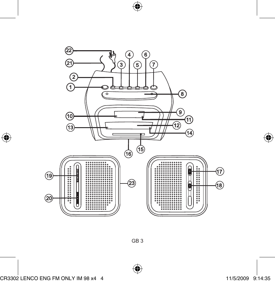 Lenco CR-3302 User Manual | Page 4 / 8