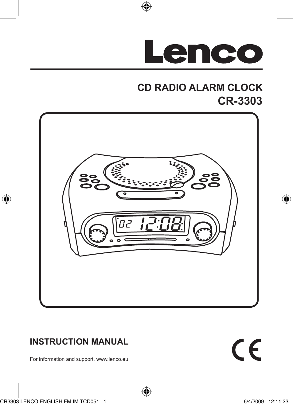 Lenco CR-3303 User Manual | 8 pages
