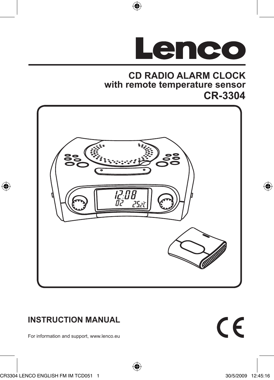 Lenco CR-3304 User Manual | 8 pages