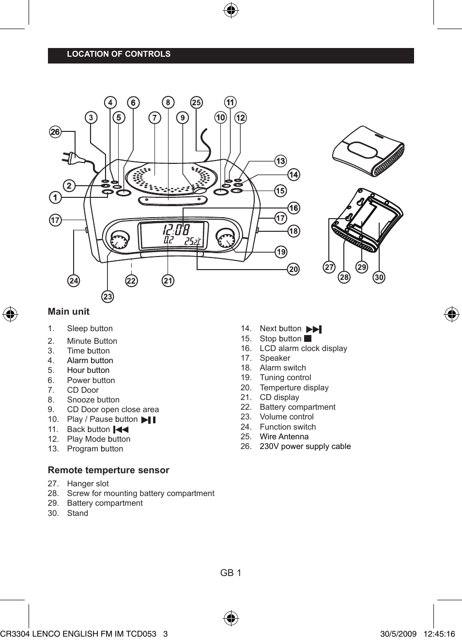 Lenco CR-3304 User Manual | Page 3 / 8