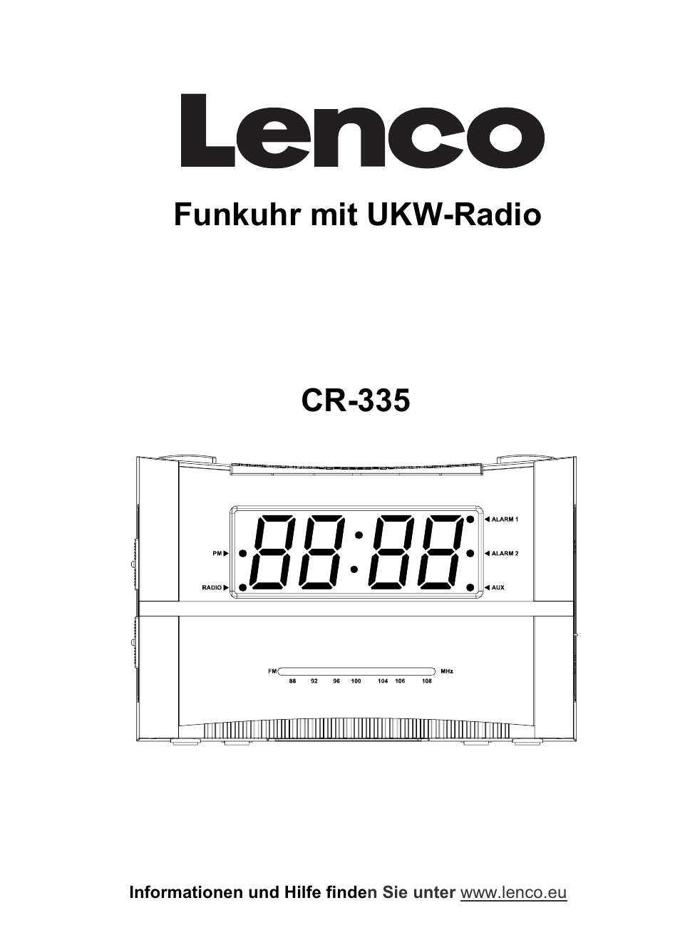 Funkuhr mit ukw-radio cr-335 | Lenco CR-335 User Manual | Page 18 / 86
