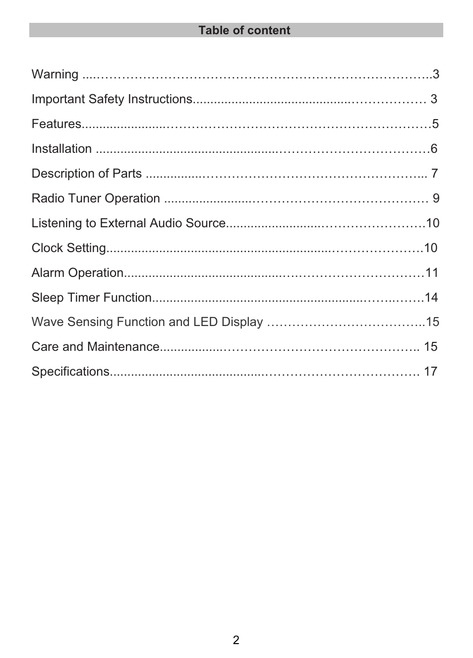 Lenco CR-335 User Manual | Page 2 / 86