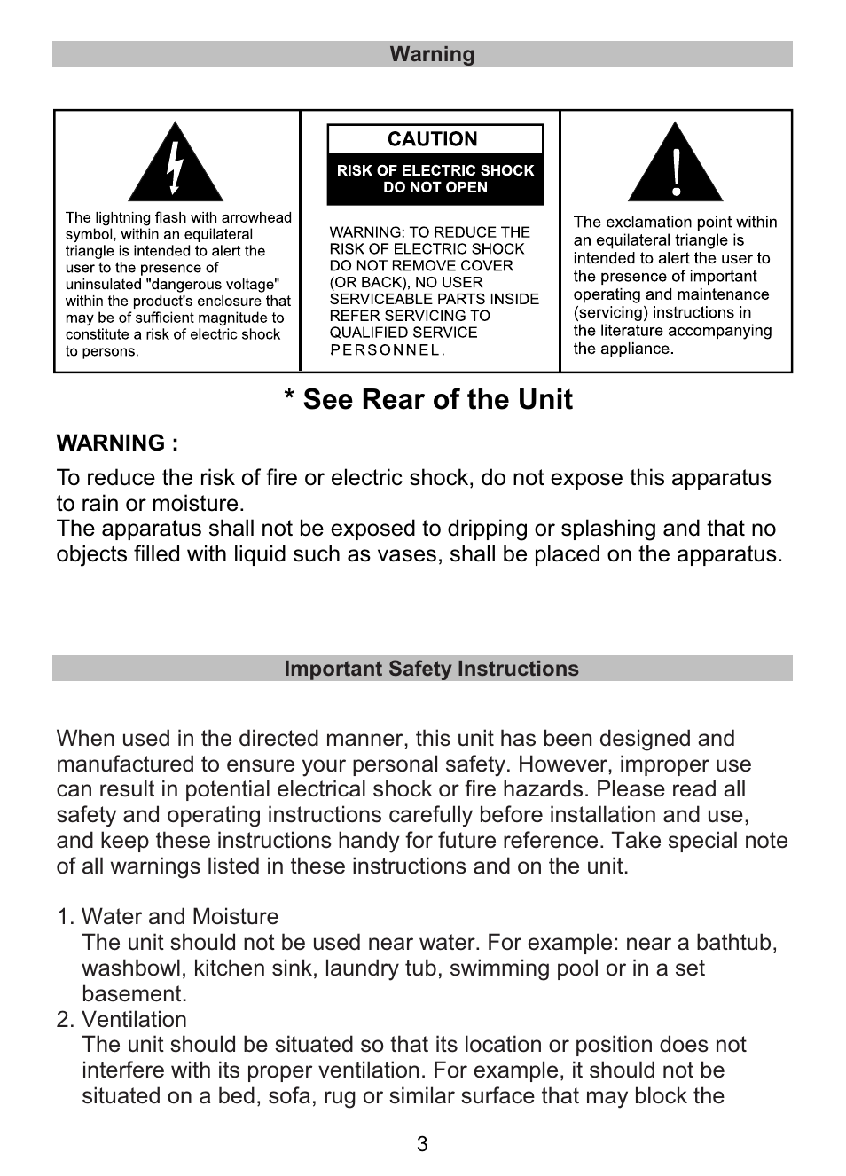 See rear of the unit | Lenco CR-335 User Manual | Page 3 / 86