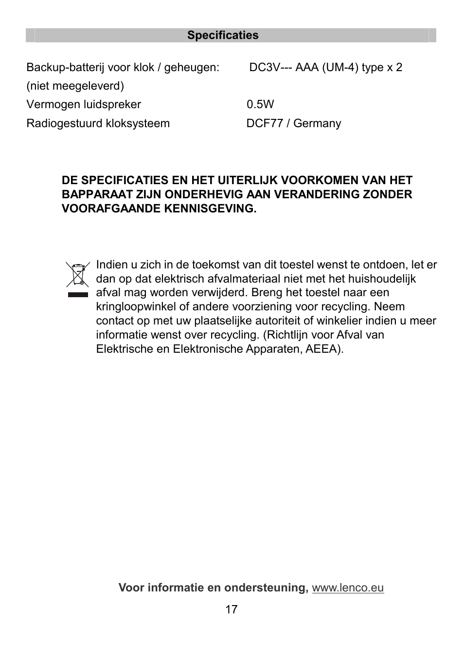 Lenco CR-335 User Manual | Page 51 / 86
