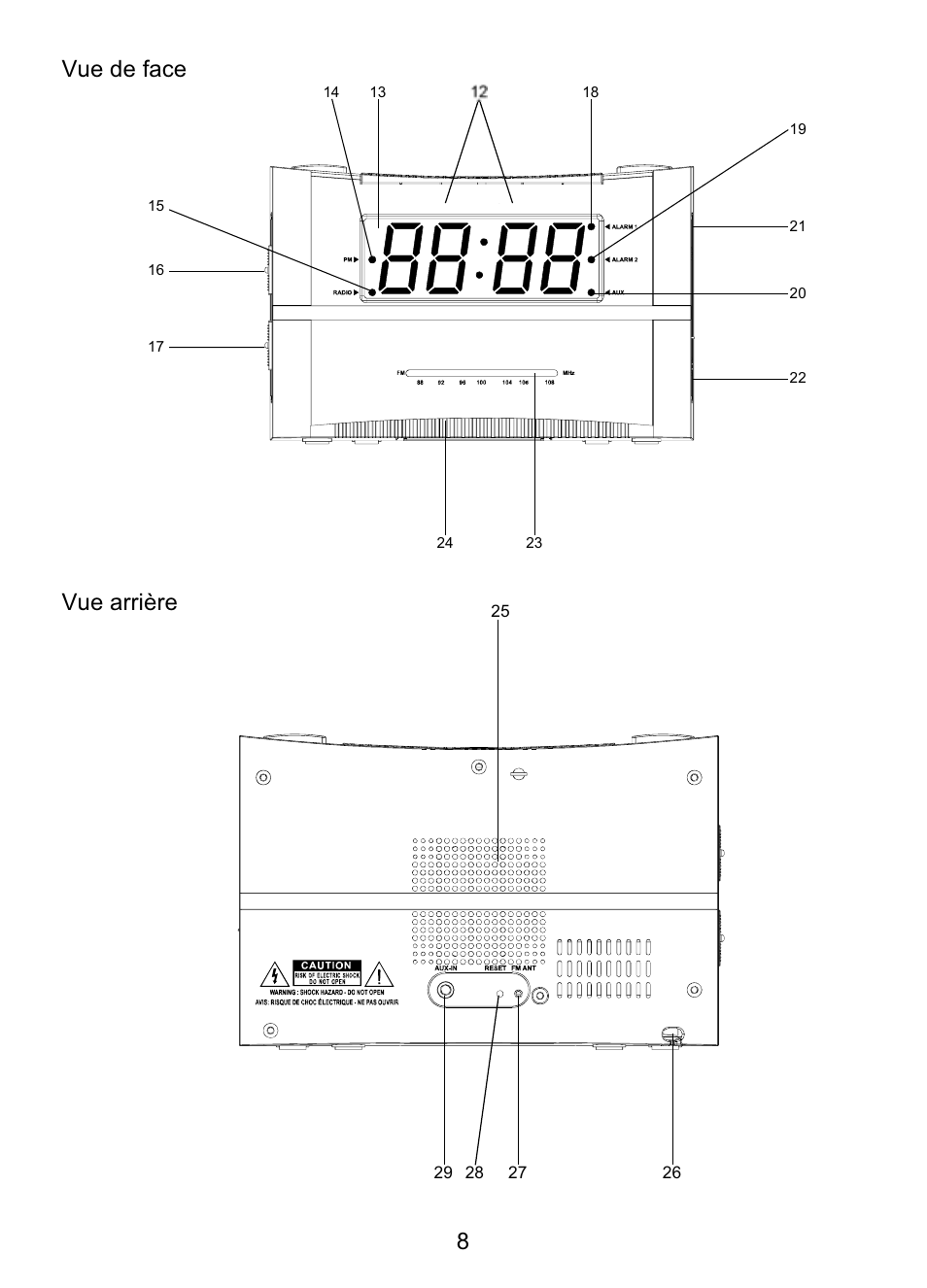8vue de face vue arrière | Lenco CR-335 User Manual | Page 59 / 86