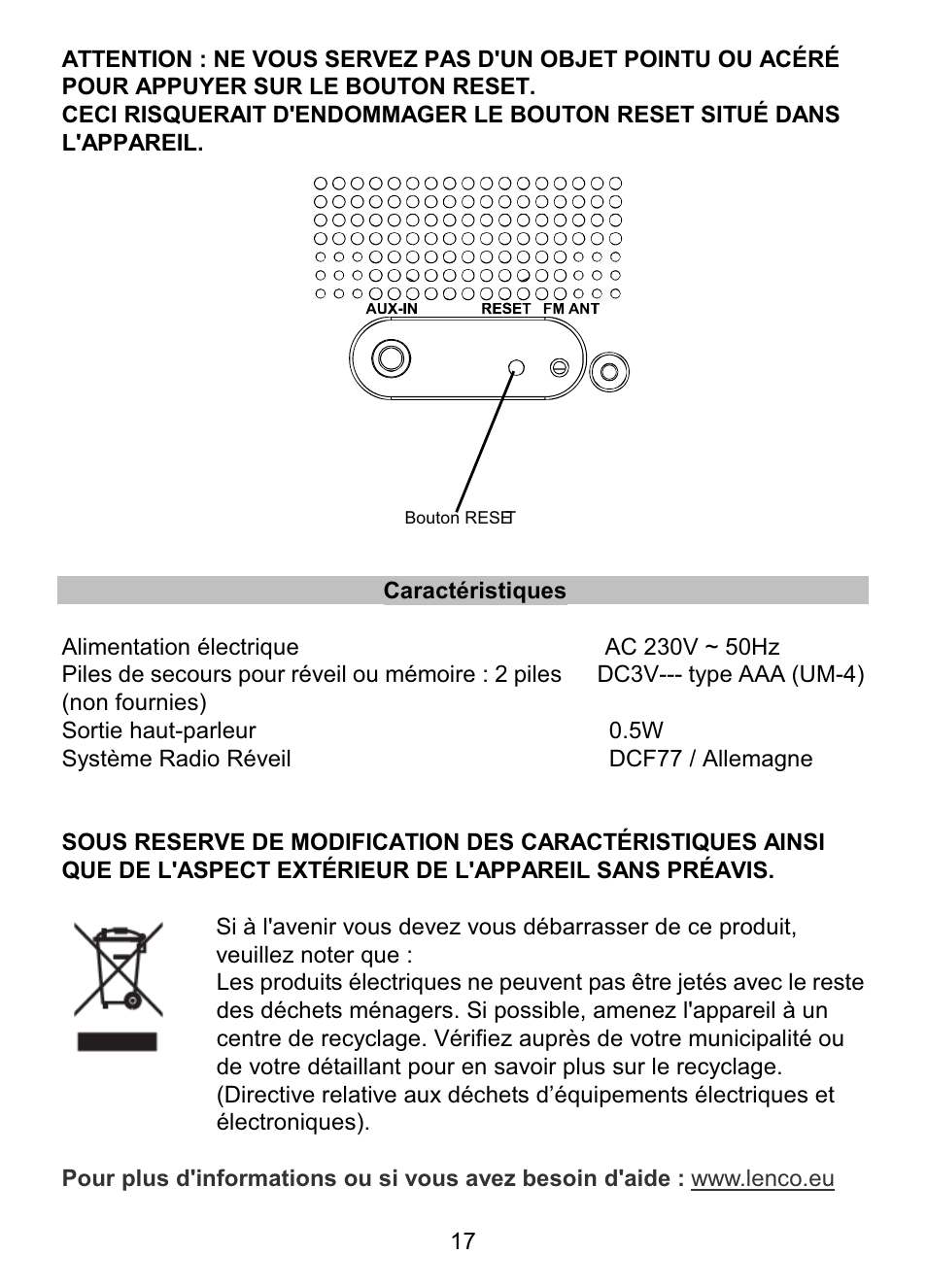 Lenco CR-335 User Manual | Page 68 / 86