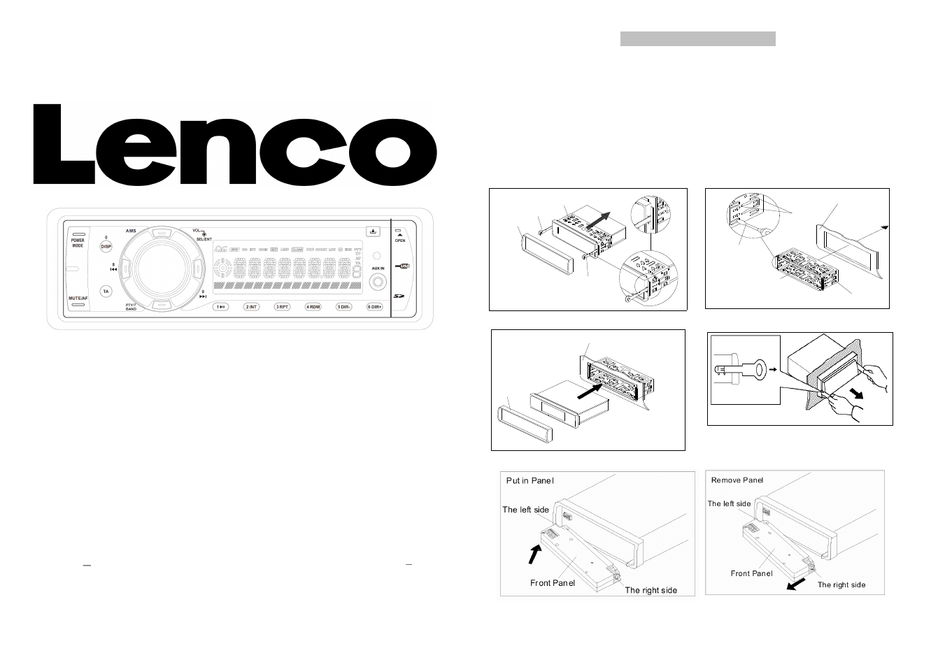 Instruction manual | Lenco CS-322 User Manual | Page 2 / 31