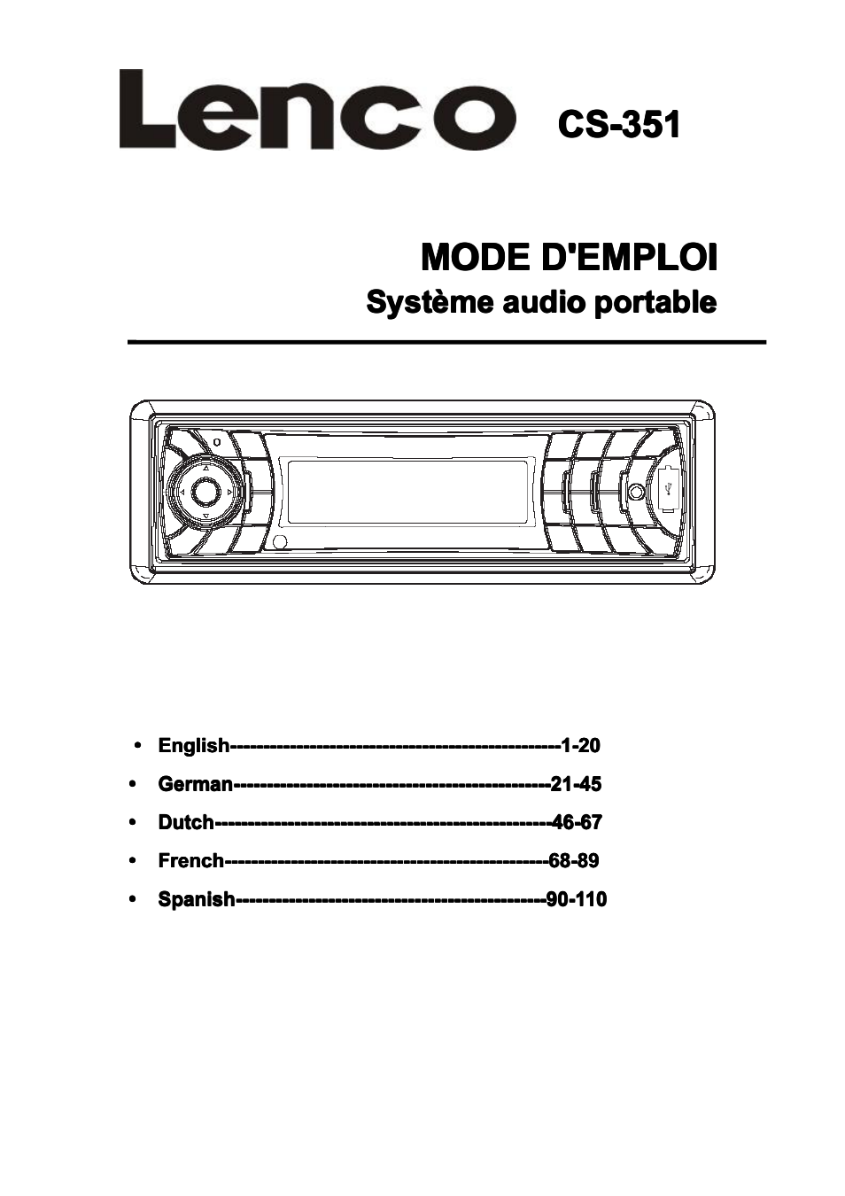 Lenco CS-351 BT User Manual | 111 pages