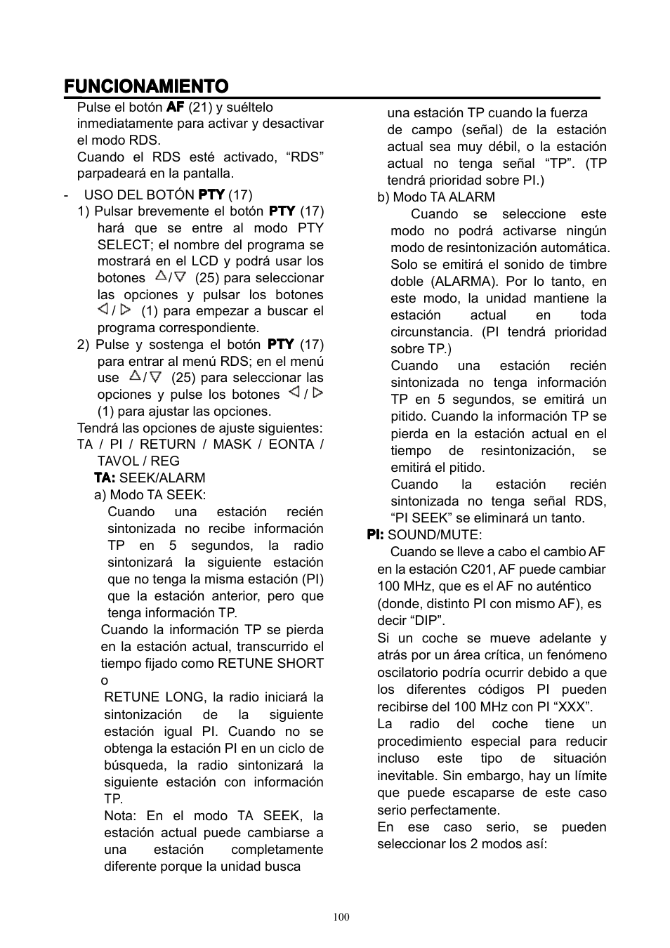 Funcionamiento | Lenco CS-351 BT User Manual | Page 101 / 111