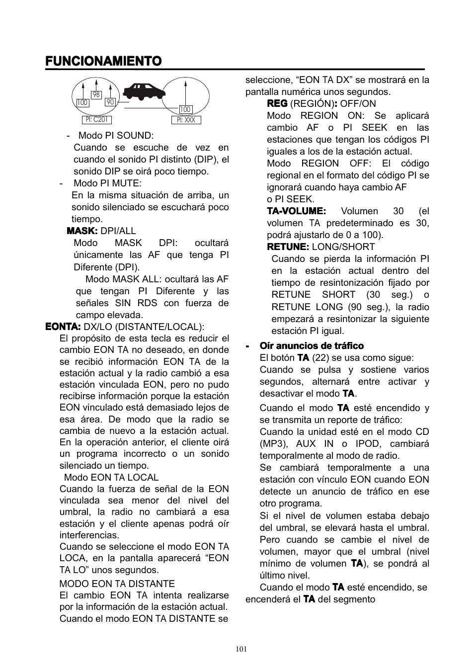 Funcionamiento | Lenco CS-351 BT User Manual | Page 102 / 111