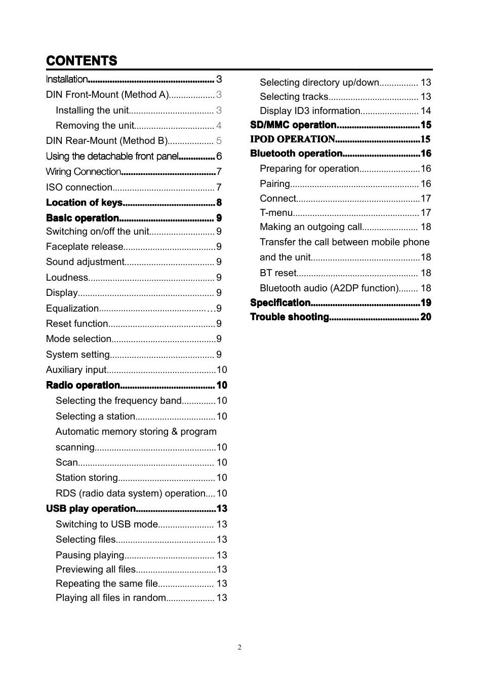 Lenco CS-351 BT User Manual | Page 3 / 111