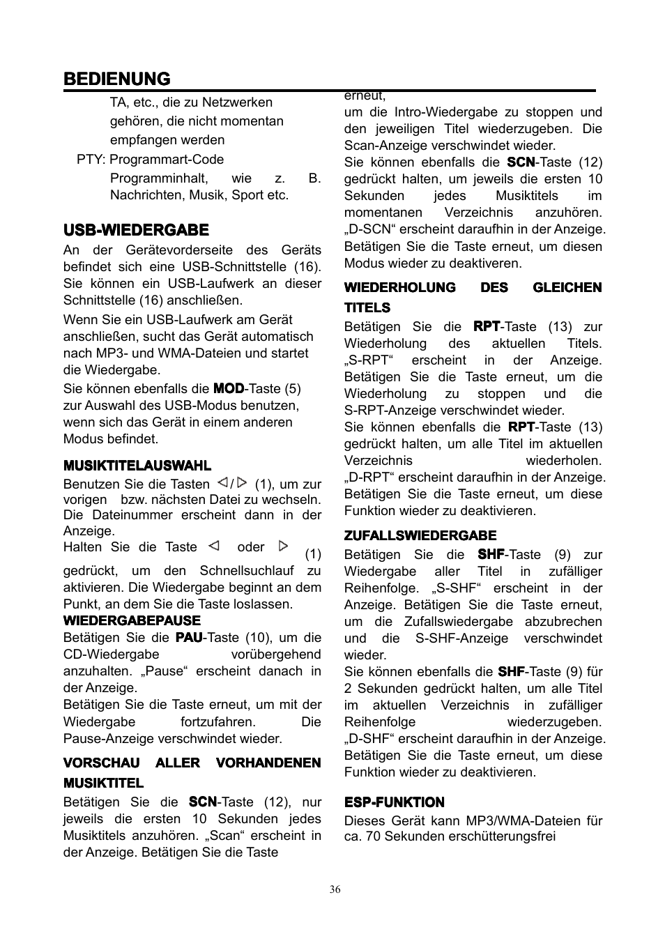 Bedienung | Lenco CS-351 BT User Manual | Page 37 / 111