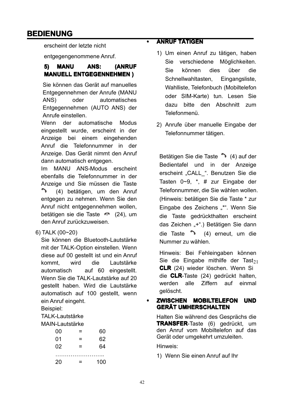 Bedienung | Lenco CS-351 BT User Manual | Page 43 / 111