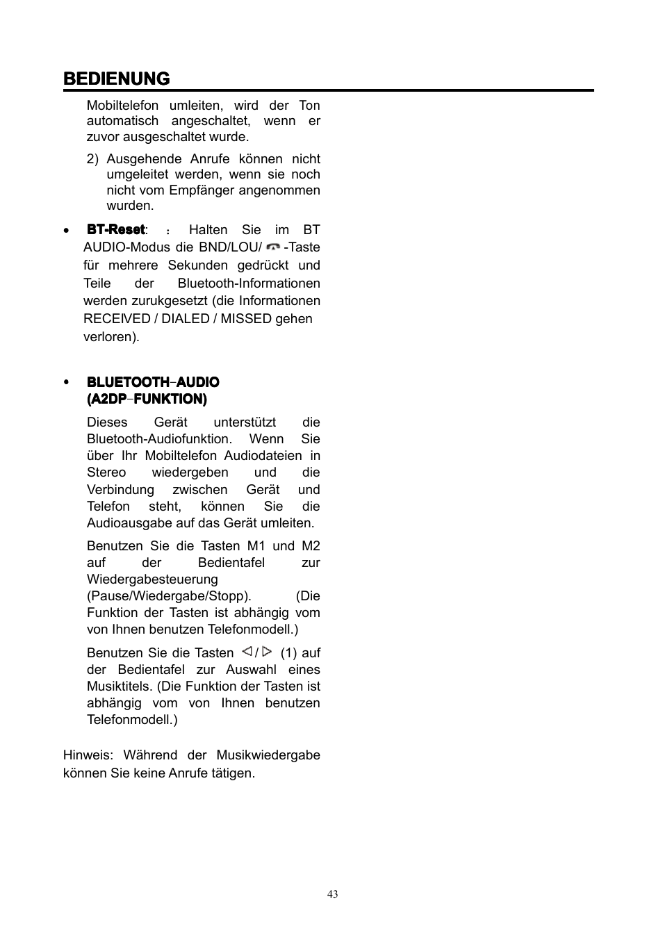 Bedienung | Lenco CS-351 BT User Manual | Page 44 / 111